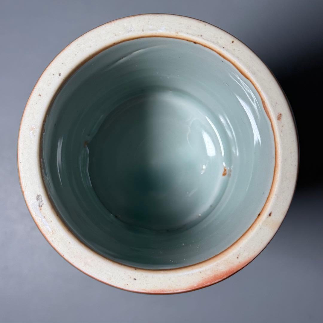 盛期　鍋島青磁杵形花池　二重共箱　有名蒐集家　旧蔵　図録掲載品！　本物保証