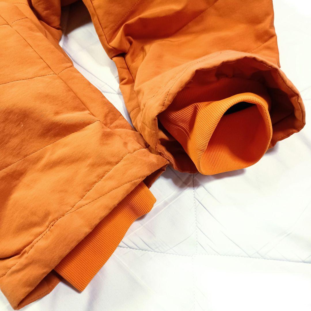 美品■TOVHO トヴホ 裏地付 防寒 撥水 中綿パンツ オレンジ メンズ 03