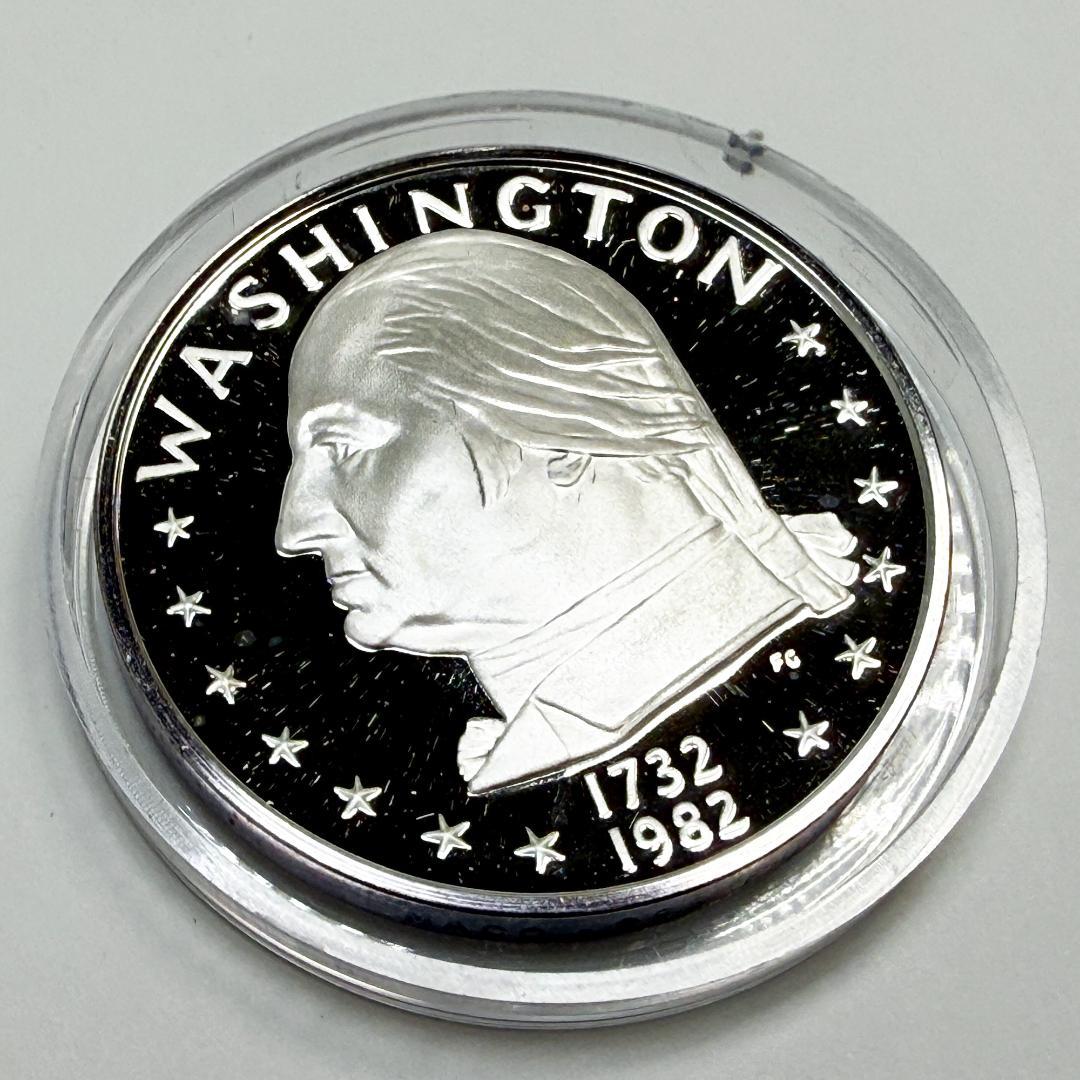 【希少】ワシントン生誕250周年記念 純銀メダル シリアルあり