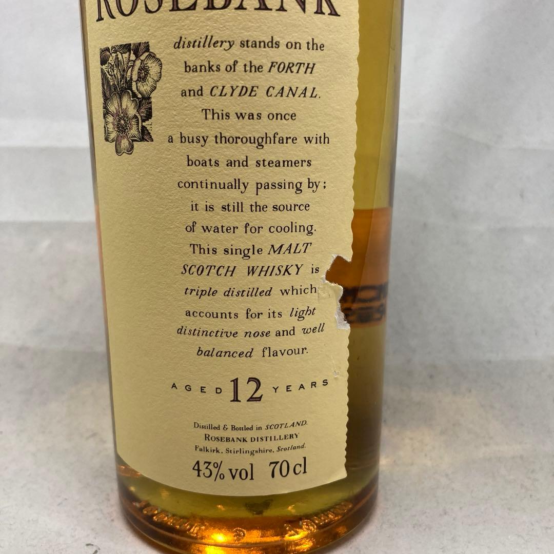 古酒 終売品 花と動物シリーズ ローズバンク12年 43度 700ml