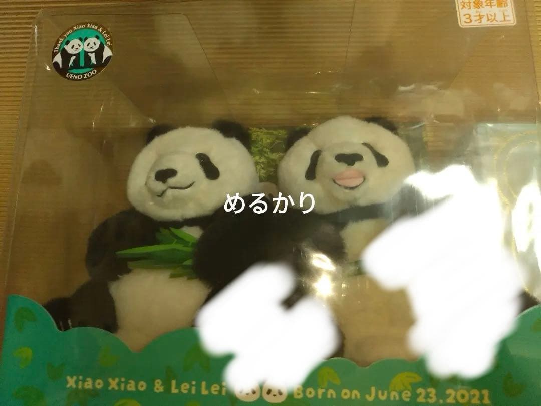 い】上野動物園　シャオシャオ　レイレイ　ぬいぐるみ　ボックス　タンブラー　特典