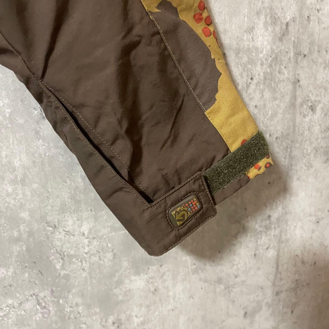 Burtonバートンスキーウェアスノーボードジャケットパーカー茶色ブラウンカモ柄