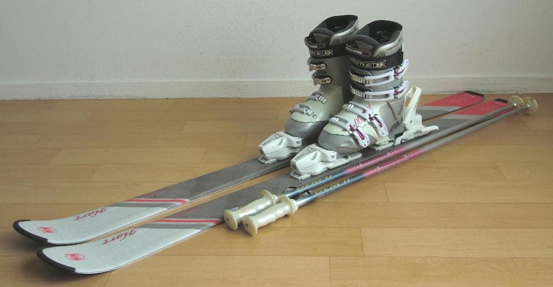 ■■送料無料■Hart■女性用スキーフルセット■板148靴24.5■メンテ付■■