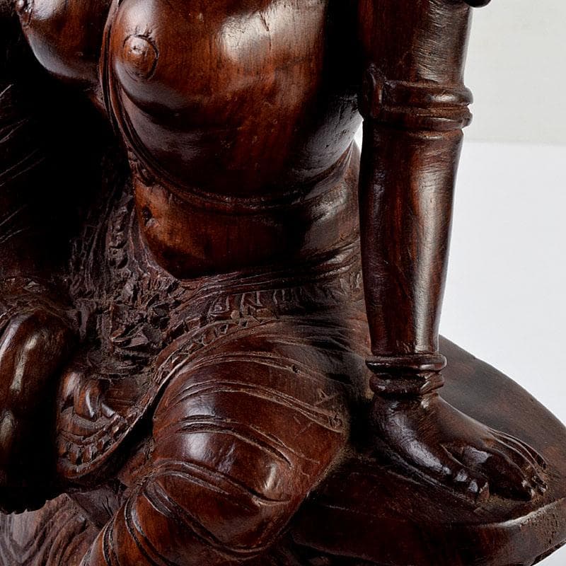 仏教美術　木彫　パールバティ像　置物　N　8904