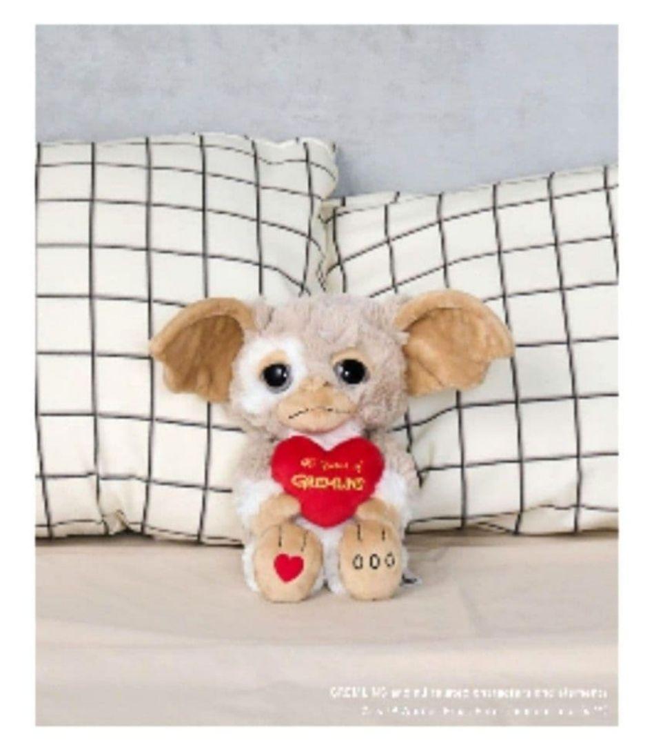 バースデイバー グレムリン ギズモ ぬいぐるみ ペールグレー ハート 25cm