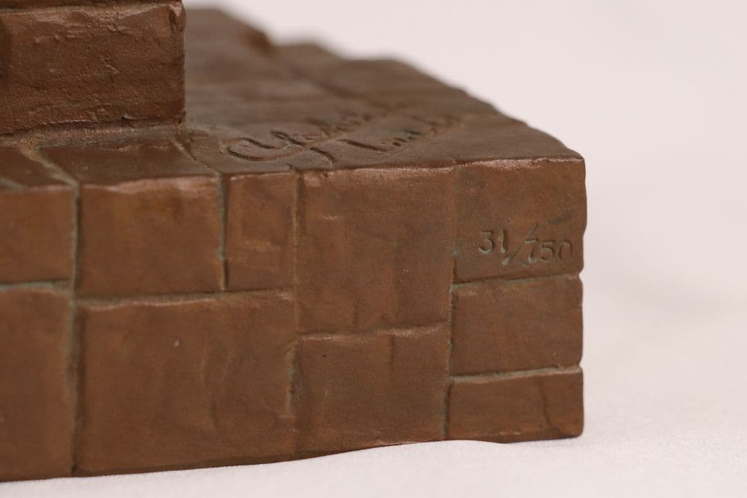 高岡銅器 稲田喜秀 プロムナード 限定31/750 鋳銅製 置物 女性 M878