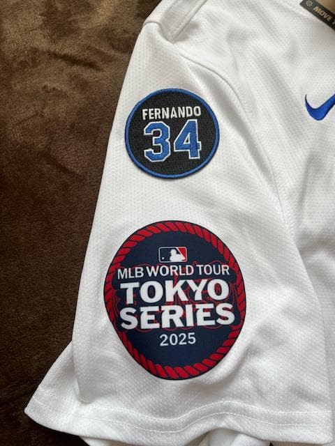 大谷翔平ドジャース東京開幕戦記念ホームNIKELIMITEジャージ♯34パッチ付