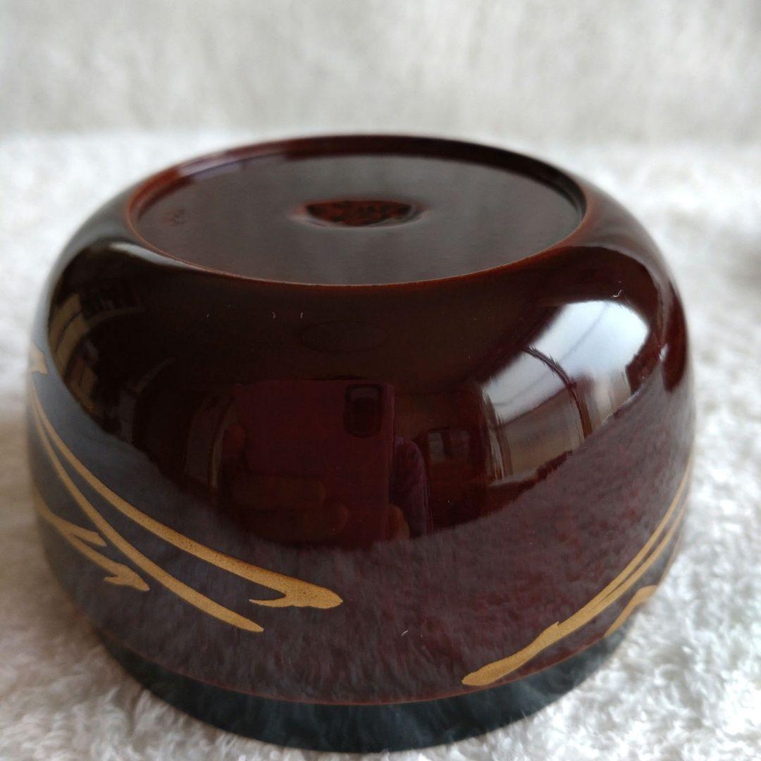 竹平棗　梅松絵　鵬雲斎お家元好　鵬雲斎お家元花押在判・箱書　正玄造　共箱　外箱付