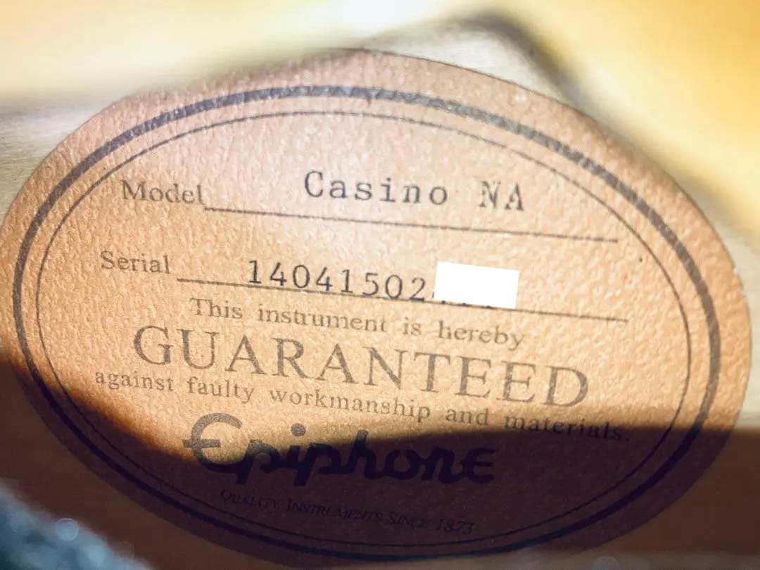 Epiphone Casino NA 動作良好 ギグバック付 美品
