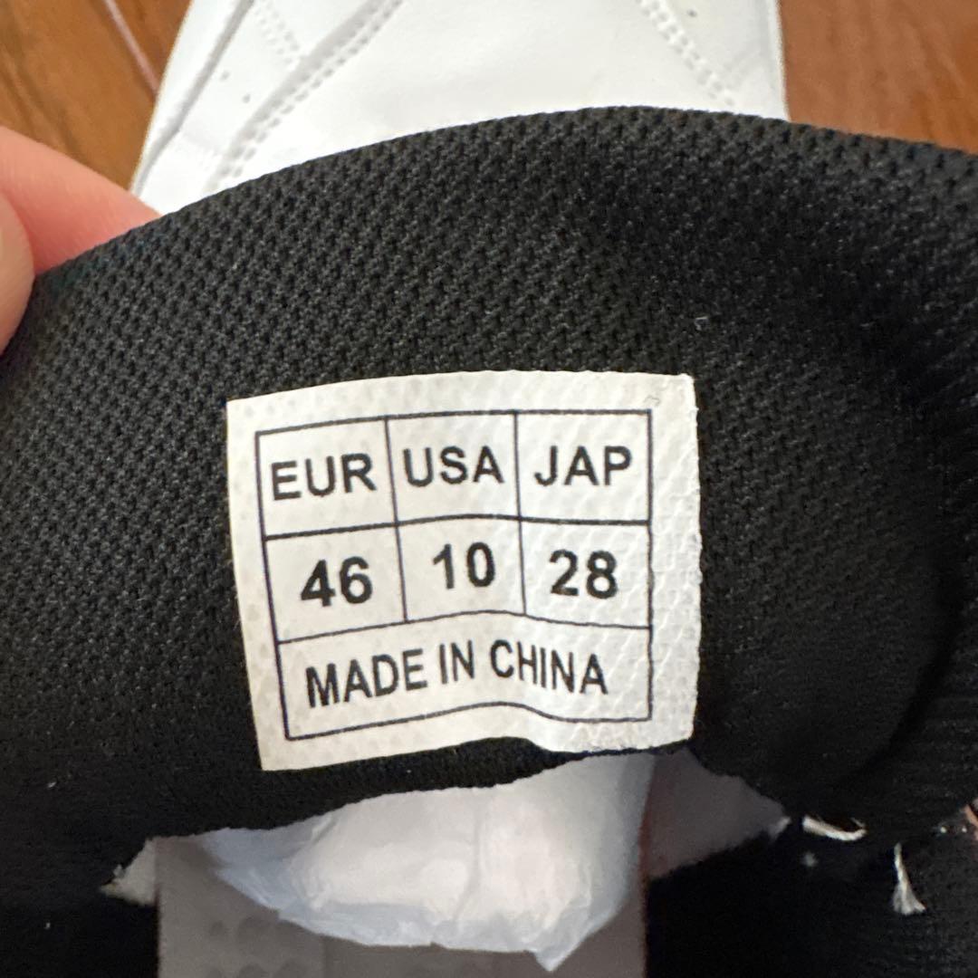 ホワイト ゴルフシューズ スパイクレス