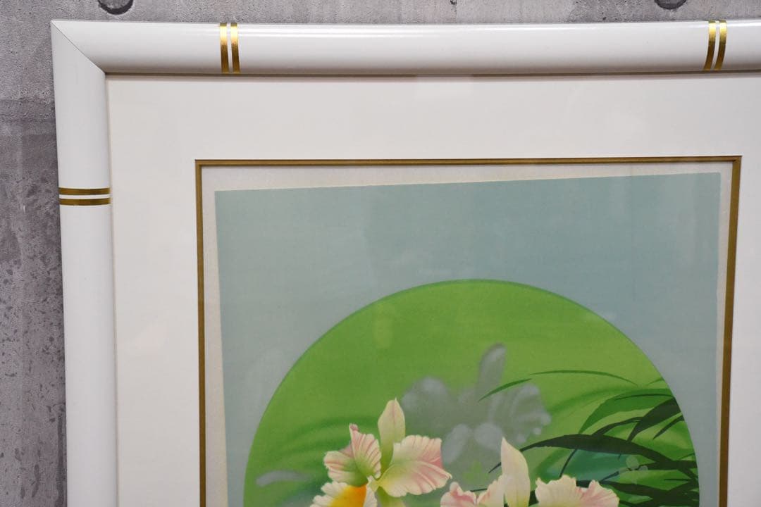 BGC93 デビット・リー シルクスクリーン 開花 AP 直筆サイン 額装