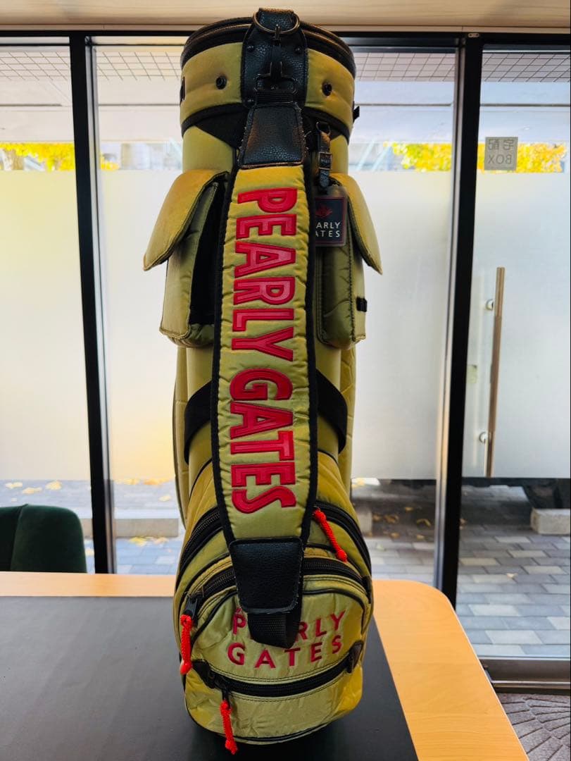 【廃盤】パーリーゲイツ キャディバッグ カーキ ヴィンテージ