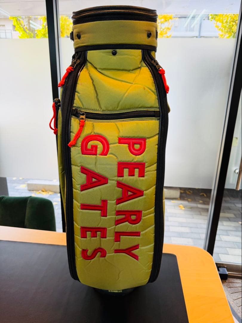 【廃盤】パーリーゲイツ キャディバッグ カーキ ヴィンテージ