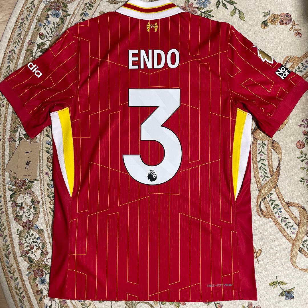 新品 正規品 リバプール 24-25 遠藤 優勝パッチ付 オーセン ユニフォーム