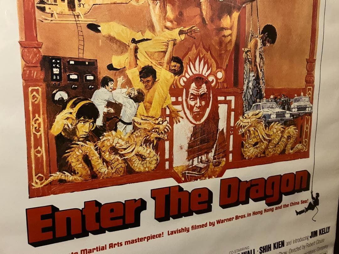 激レア！US ワンシート★ブルースリー「燃えよドラゴン」特大 ポスター