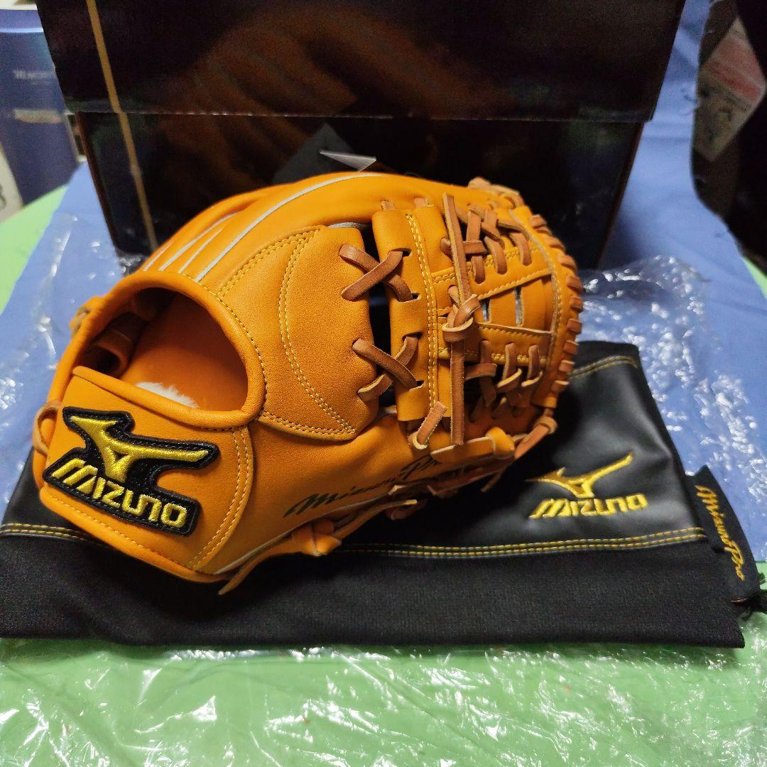 Mizuno Pro オレンジレザーグローブ　硬式用