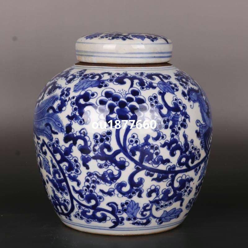 清康煕青花纏枝麒麟紋茶壺 景徳鎮 陶磁器 装飾品 現代工芸品 美術品 置物