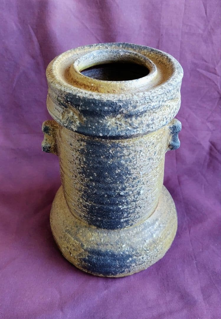 備前耳付花入 (未使用 新品同様)