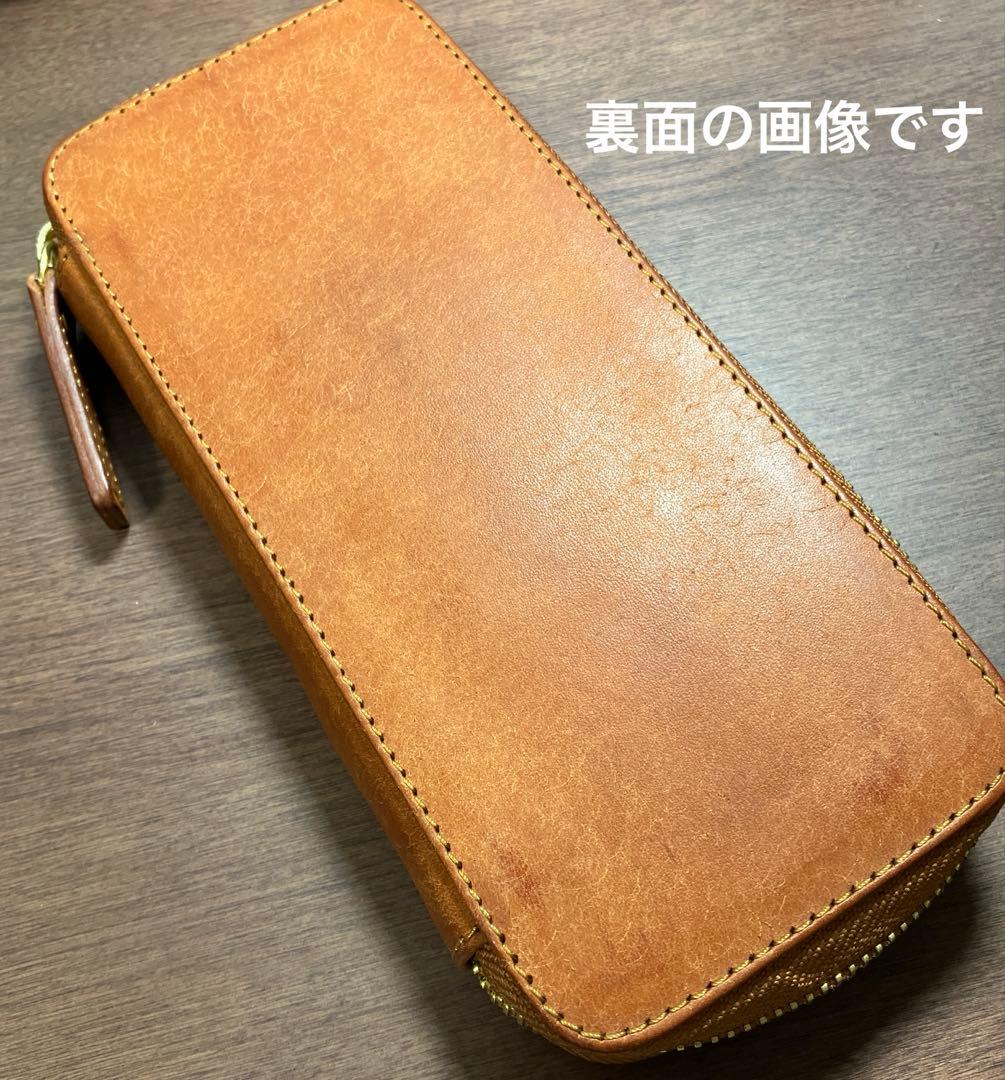 バハギアアンドクラフト プエブロ ブラウン ラウンドジップ型ペンケース