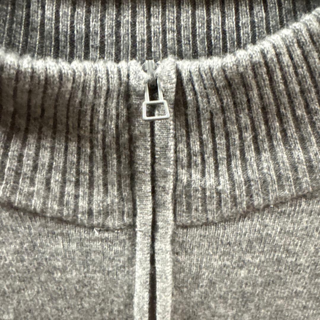 パーリーゲイツ グレー ハーフジップ カシミヤ入り　セーター