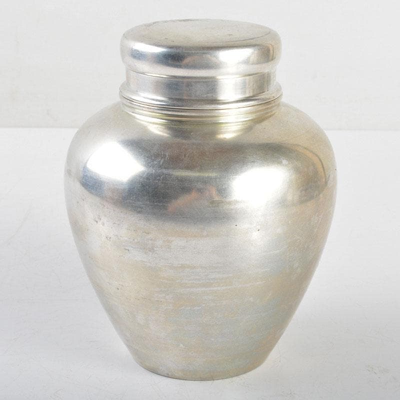 煎茶道具　錫製　乾茂號造　茶壷　茶心壷　山本山款　木箱付　D　R4804