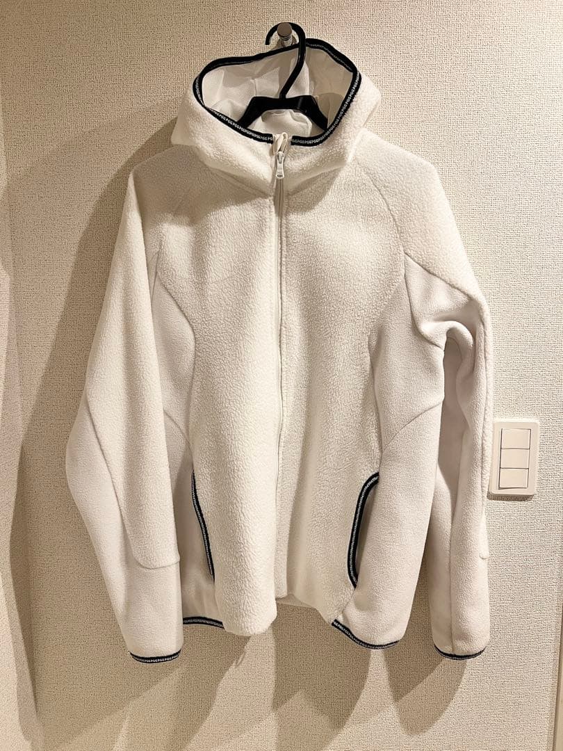 pgg ホワイト フリースジャケット フルジップ　サイズ6 パーリーゲイツ
