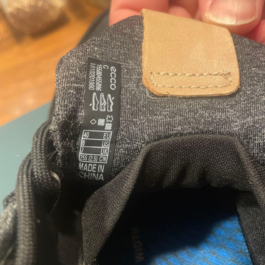 ECCO BIOM ブラックゴルフシューズ