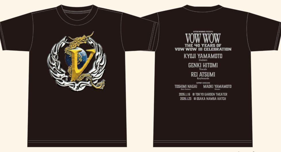 残1★【新品未開封】VOW WOW 2026年 ライブ Tシャツ Mサイズ