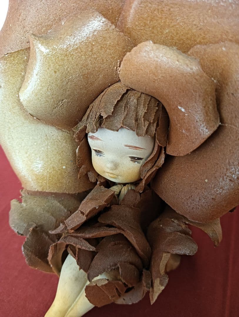 良品! 竹内祥子 陶人形 森の精リーベ 森の妖精 doll 花の妖精 作家物