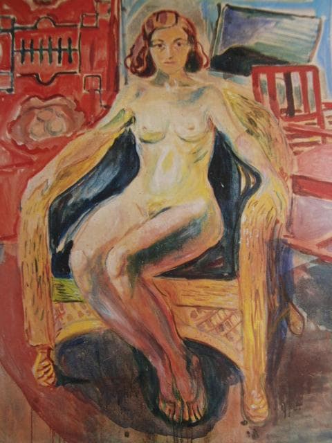 ムンク、『ノルランドから来た女』、希少な画集より、新品高級額