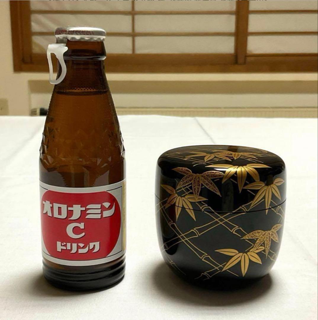 大棗 西條一斎 金蒔絵 竹 薄茶器 茶道具 お茶【未使用】