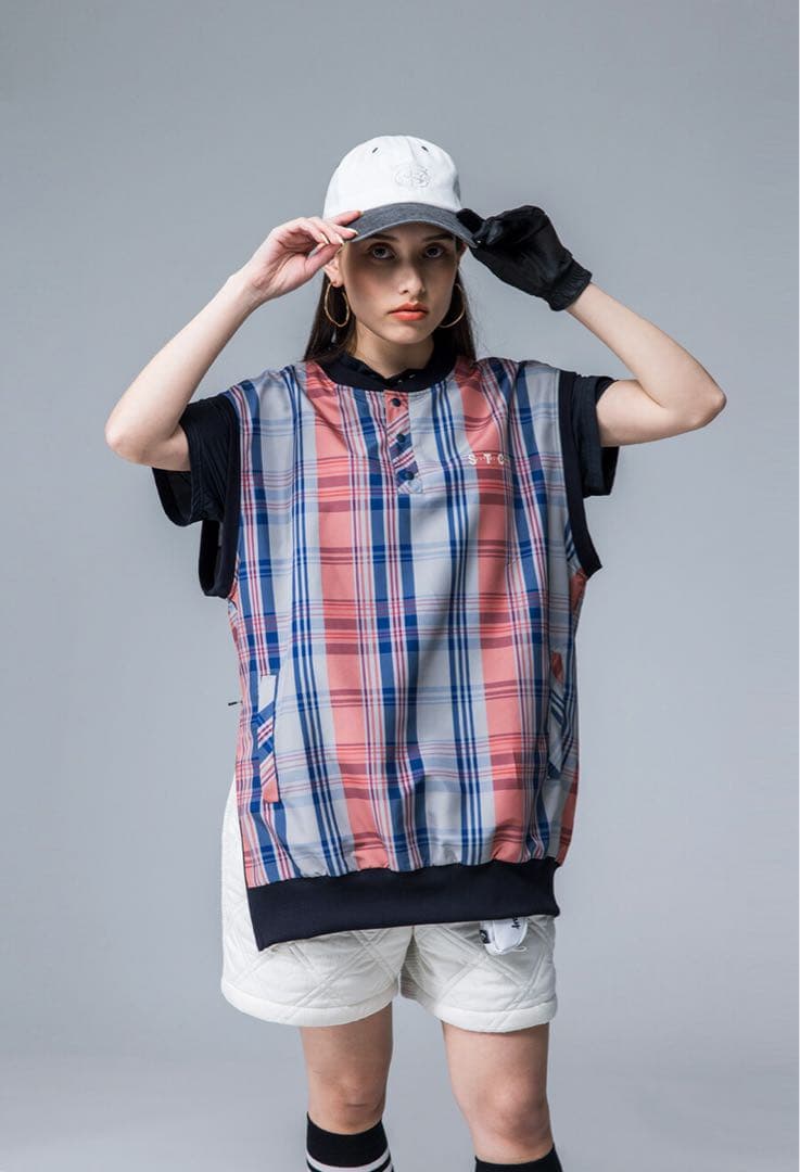 antiqua golf STCH チェック ベスト★ユニセックス★