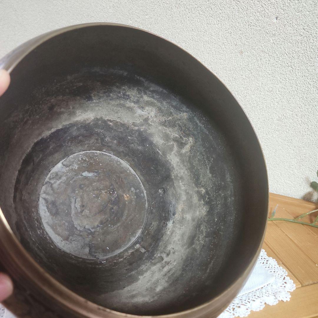 真鍮製 　ボウル　花草模様　鉢　小物入れ