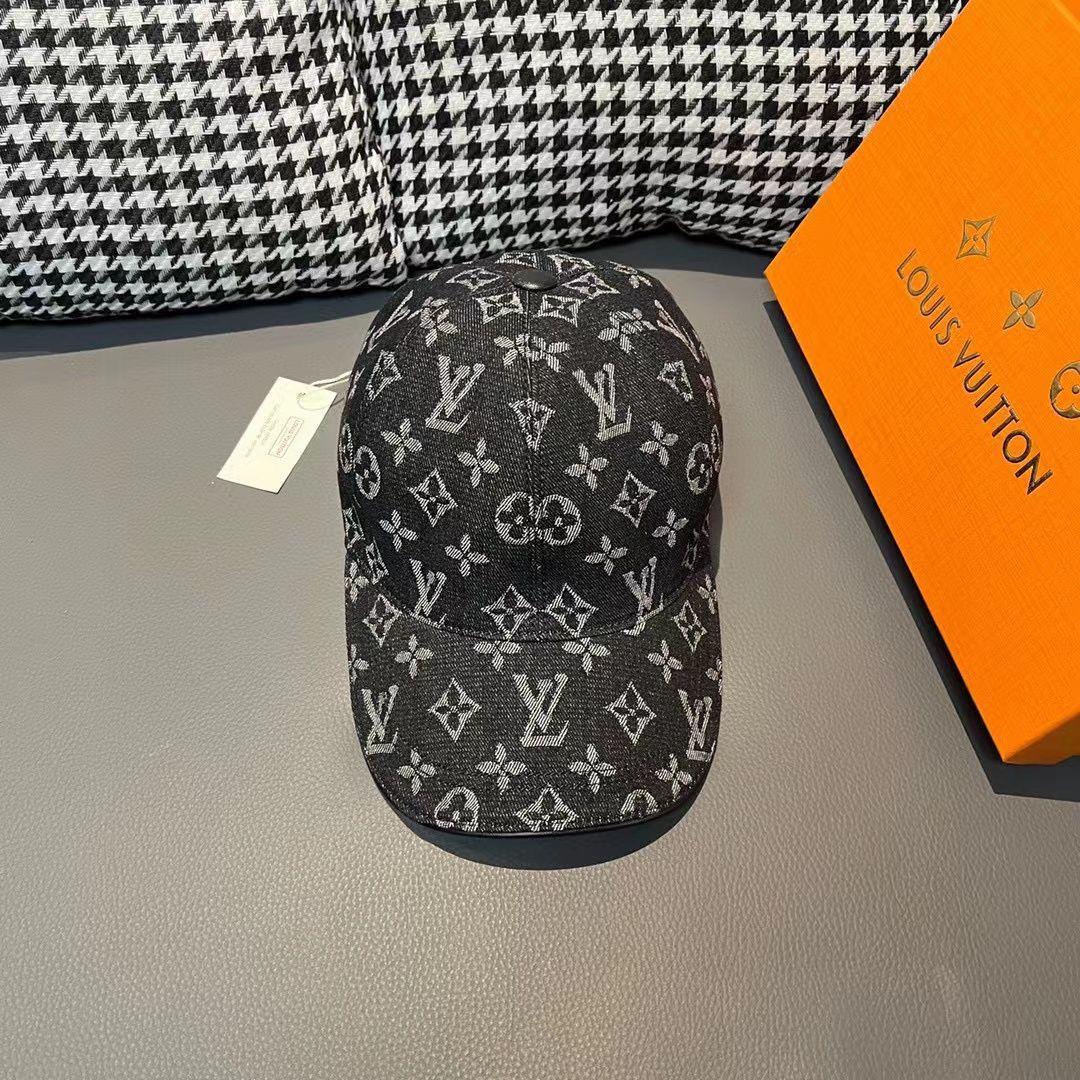 LOUIS VUITTON ルイヴィトン モノグラムデニム キャップ ブラック