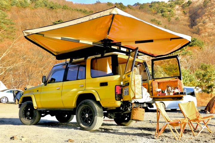 【新品　在庫1個】270° サイドオーニング　2.0M ベージュ　自立型