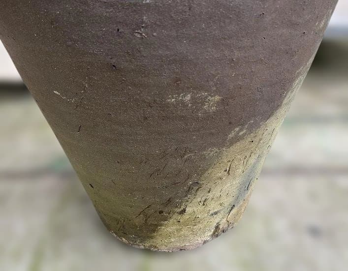 琉球焼の三耳締壷 大花瓶 高さ68cm 古民具 甕 壷屋焼 水瓶