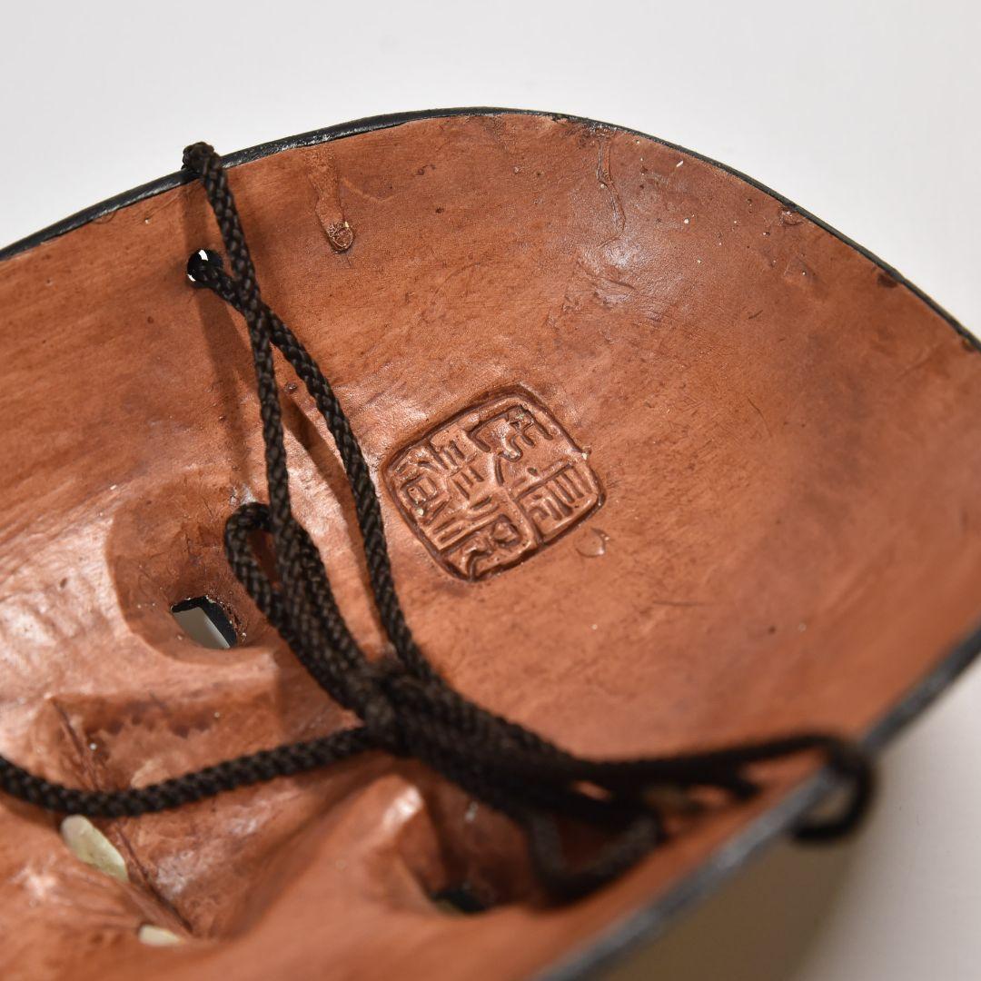 能面 小面 人間国宝長沢氏春作 能面袋付き 美品(G12)