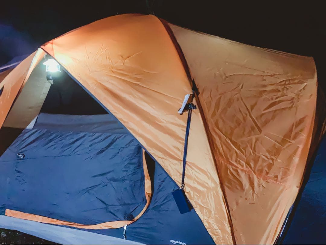 Amazon Basics ドームテント 8人用 オレンジとグレー