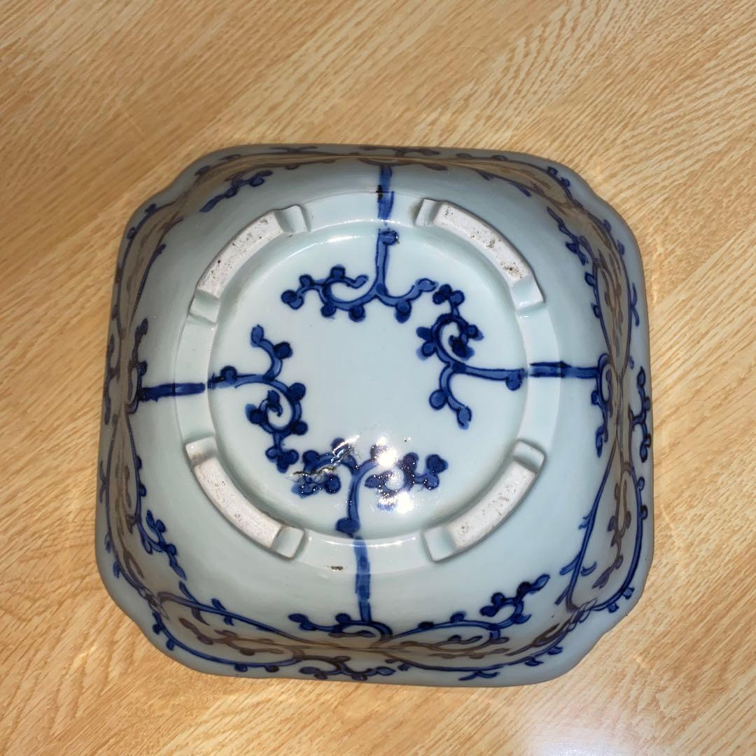 角鉢　タコ尽くし　江戸期　完品