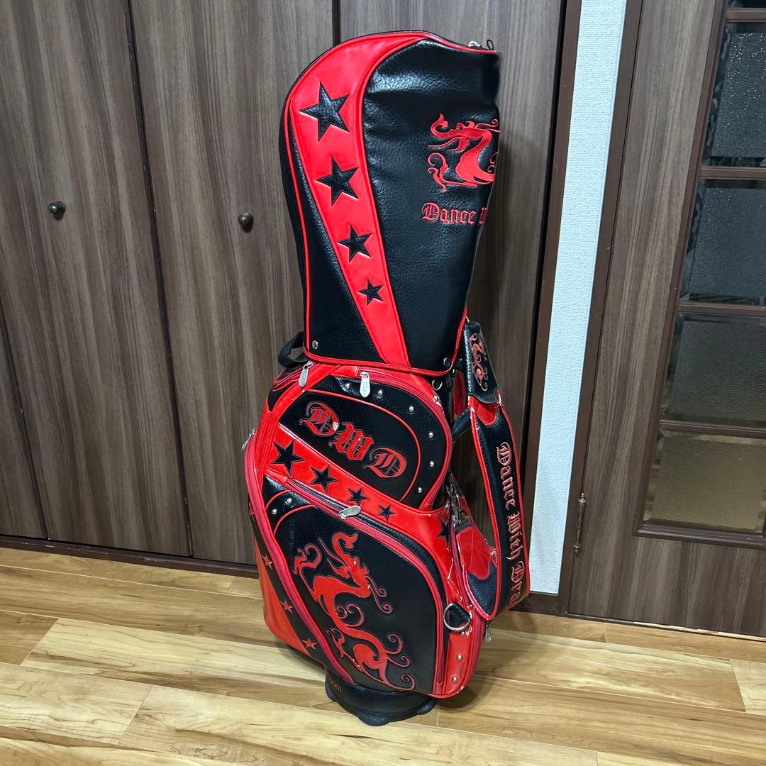 Dance With Dragon ダンスウィズドラゴン キャディバッグ 黒/赤