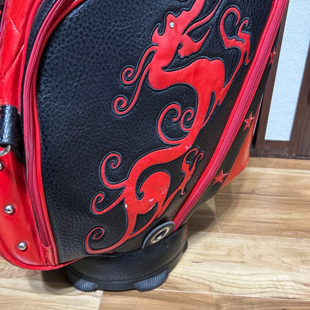 Dance With Dragon ダンスウィズドラゴン キャディバッグ 黒/赤