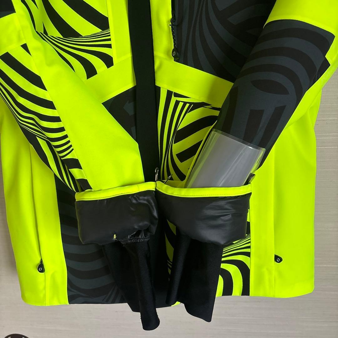 ゆう　オンヨネ　スキーウェア 男性用 蛍光イエロー黒　ゼブラカラー