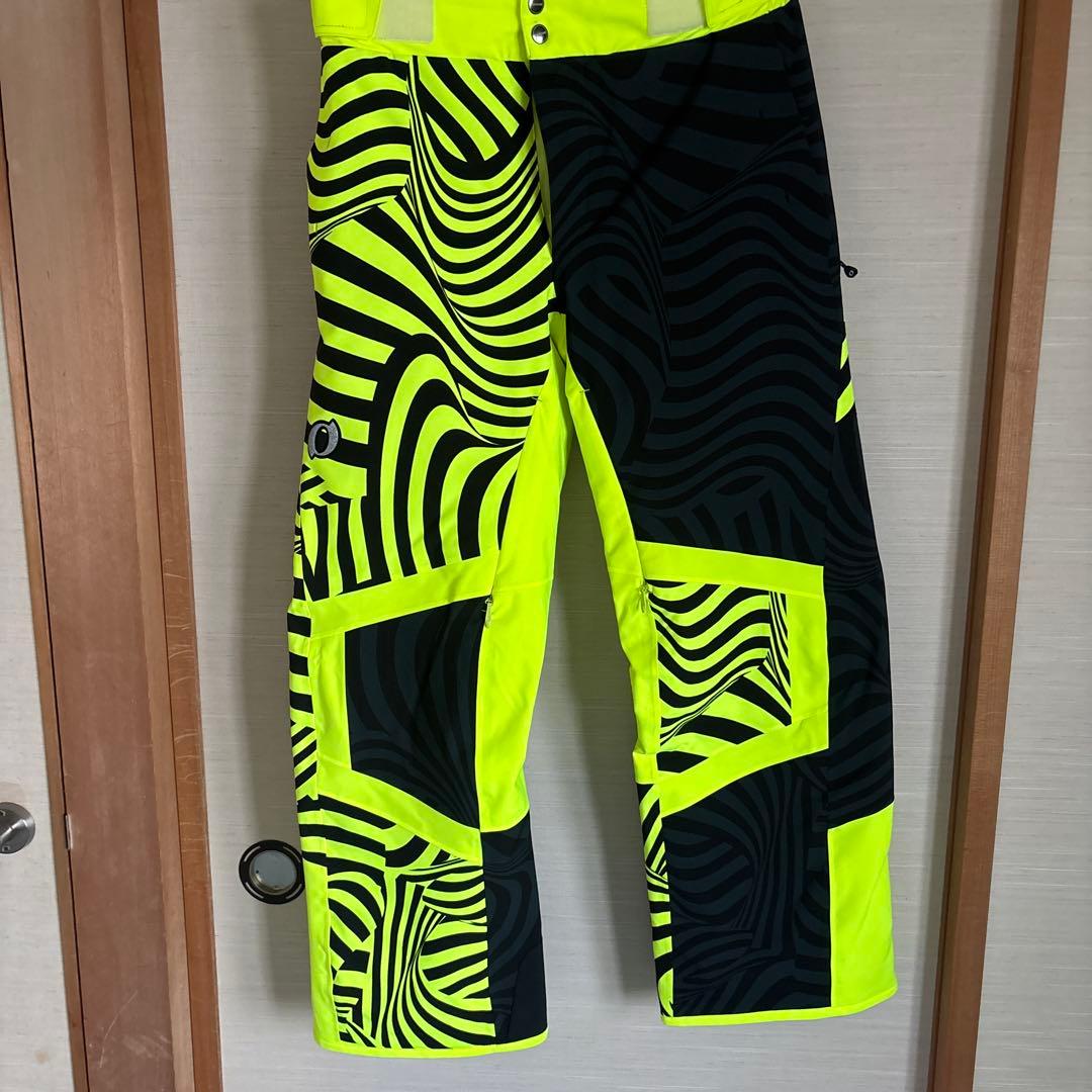 ゆう　オンヨネ　スキーウェア 男性用 蛍光イエロー黒　ゼブラカラー