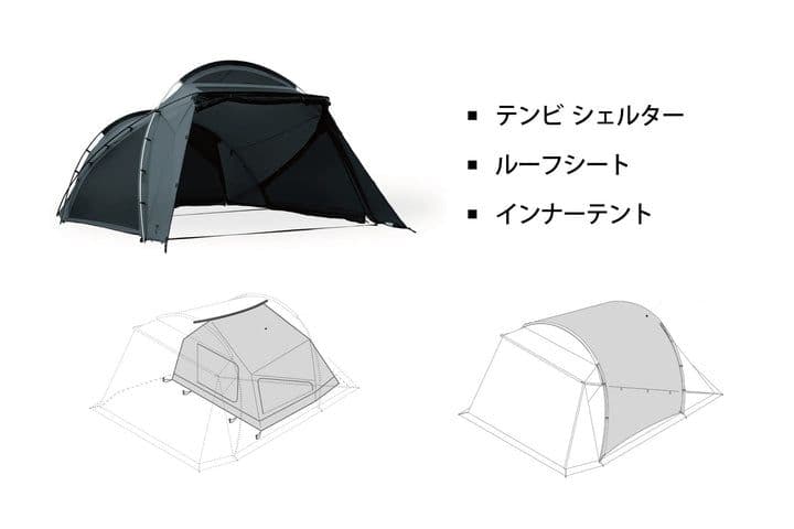 TOKYO CRAFTS テンビシェルター　グレー　セット