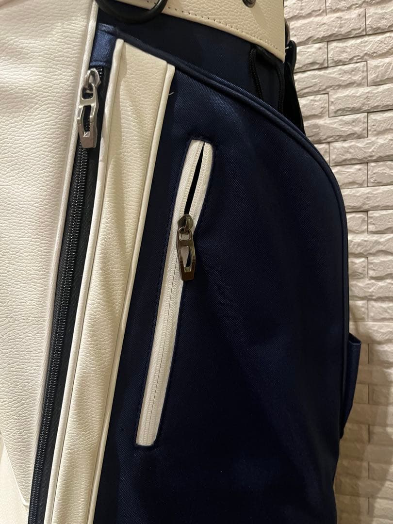 新品未使用　14分割　GOOLEX ゴルフバッグ ホワイト/ネイビー