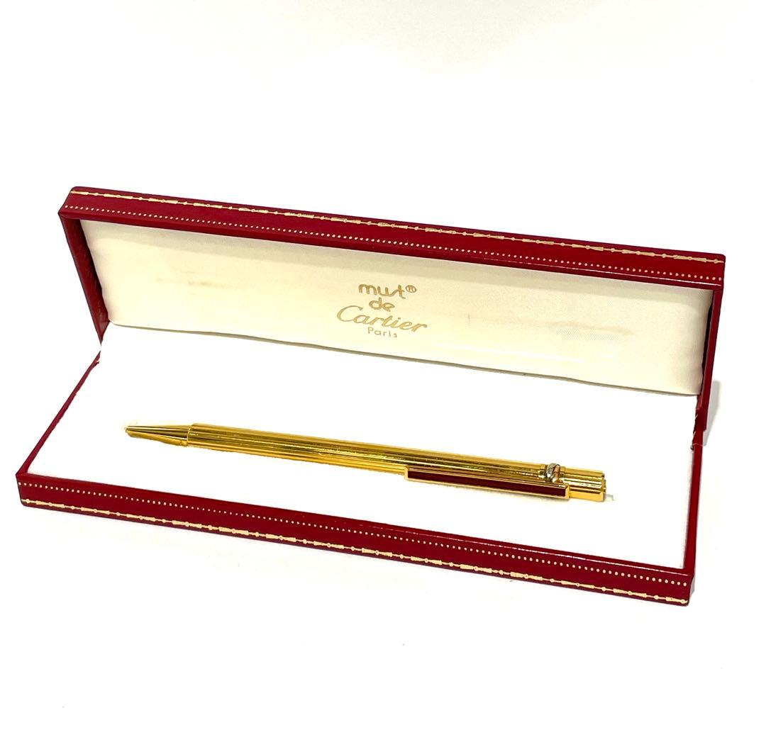 Cartier マスト ドゥ カルティエ ボールペン ツイスト式 ゴールド