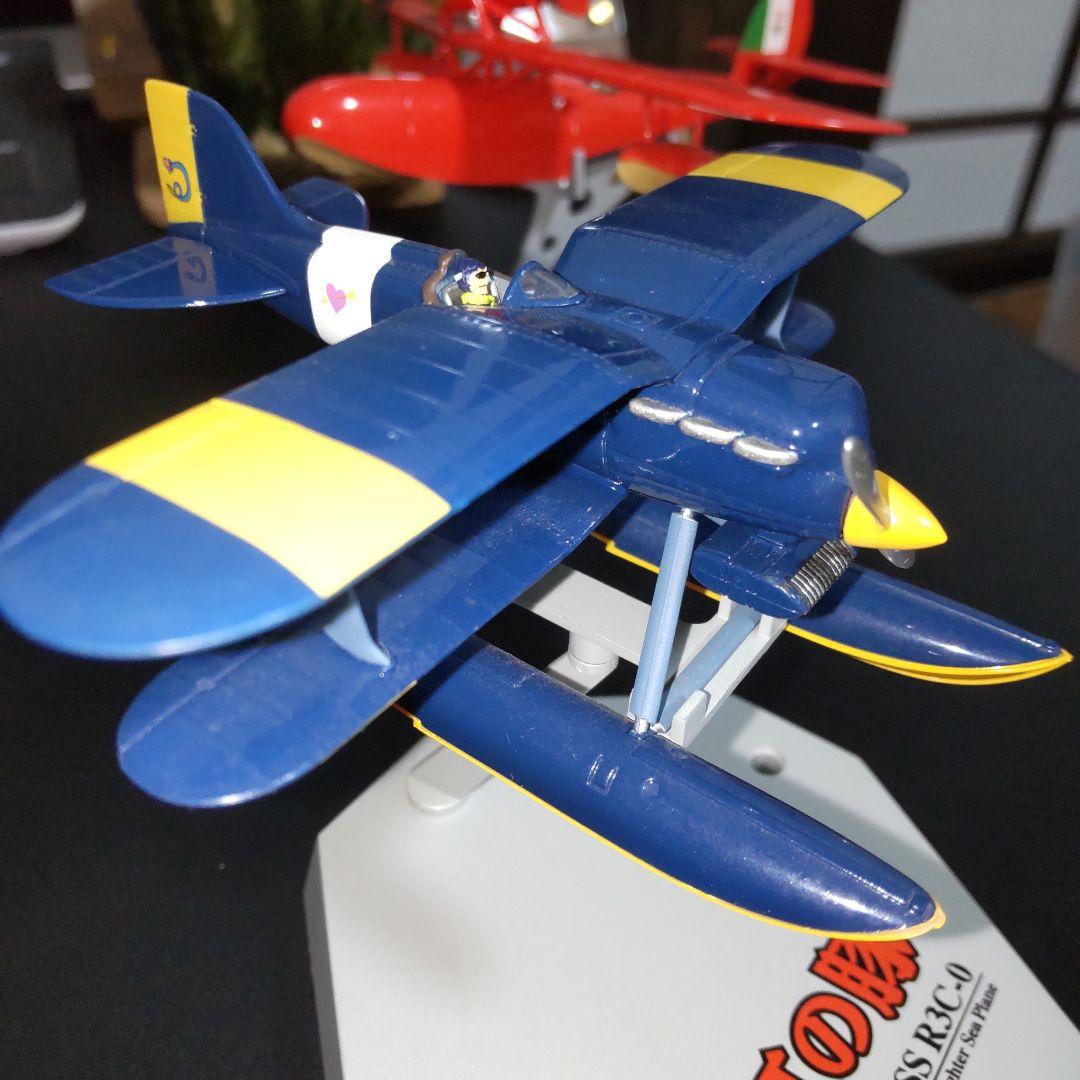 半完成塗装済み 紅の豚 1/72 サボイアS.21試作戦闘飛行艇 カーチスR3C