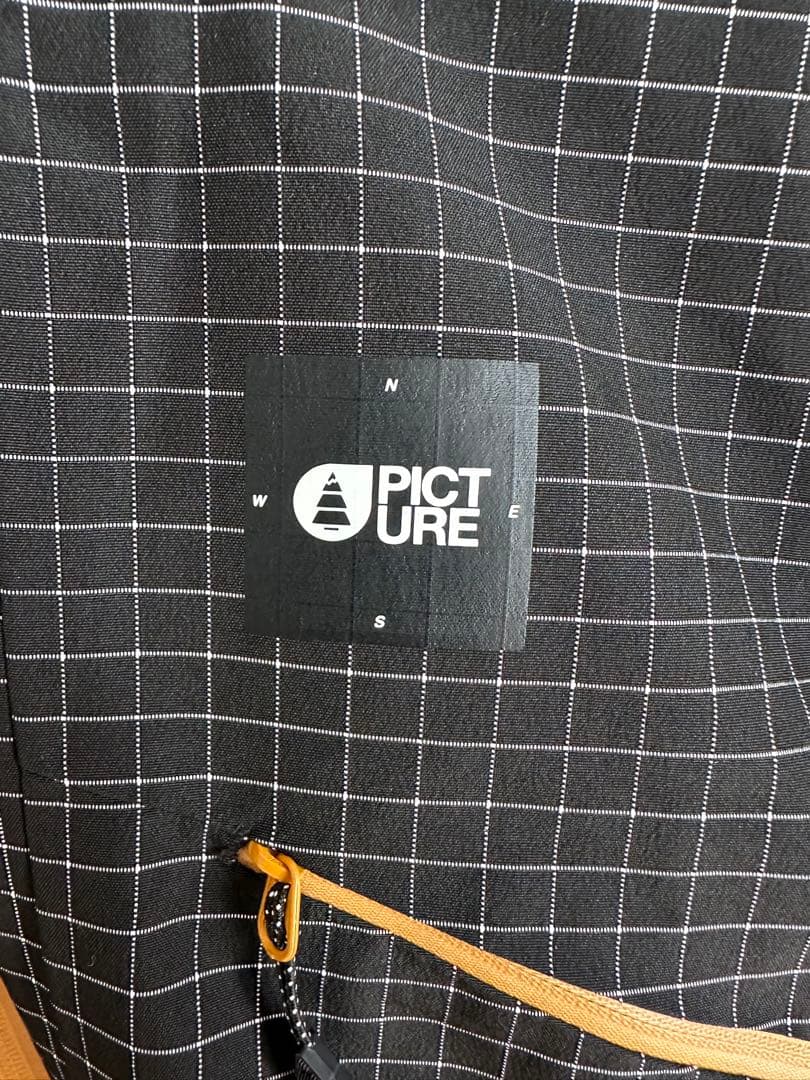 PICTURE スノーボードウェア上下セットピクチャー　メンズ 黒 オレンジ