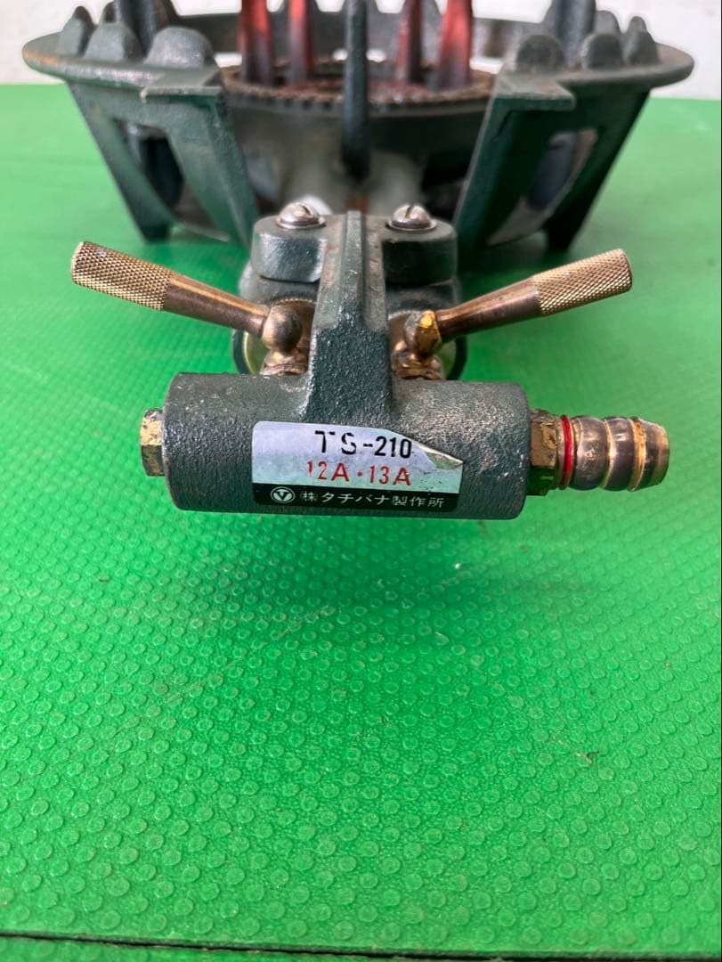 ☆工場整備品☆タチバナ製作所　鋳物コンロ　2連バーナー