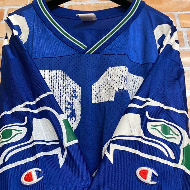 チャンピオン製　90s NFL シアトル・シーホークス　ユニフォーム[セール！]